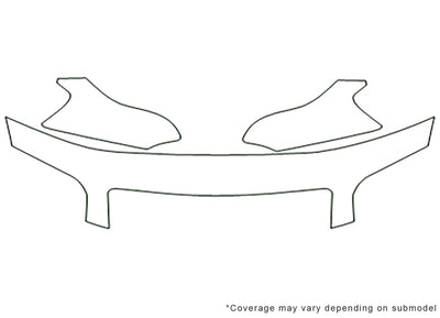 xg300 Avery Dennison Clear Bra Hood Precut PPF Diagram