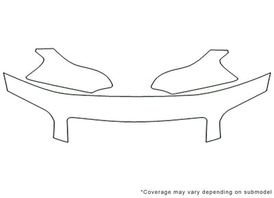 xg350 3M Clear Bra Hood Precut PPF Diagram