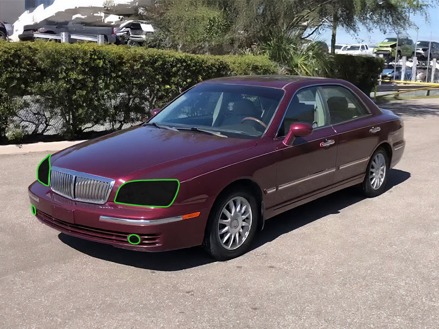 hyundai xg350 2002-2005 Headlight Tint Location