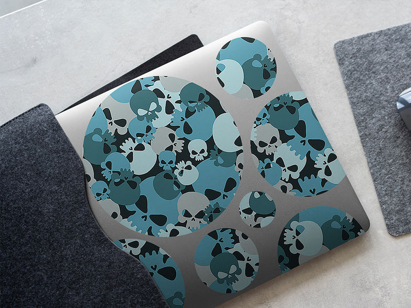 ice calvaria skull and bones DIY Laptop Stickers