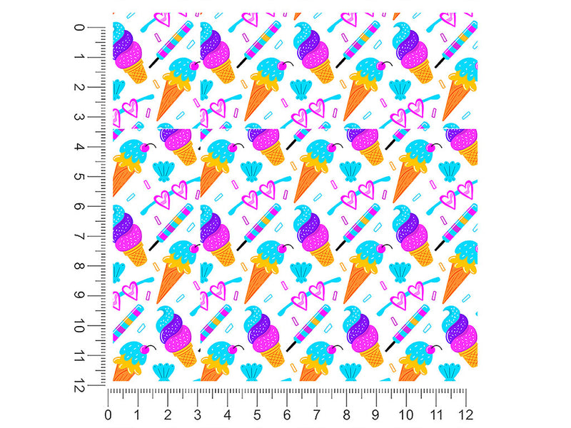 ice cream summertime 1ft x 1ft Craft Sheets