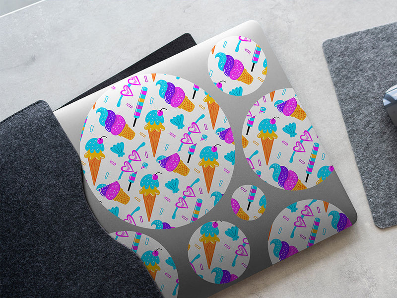 ice cream summertime DIY Laptop Stickers