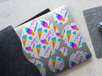 ice cream summertime DIY Laptop Stickers