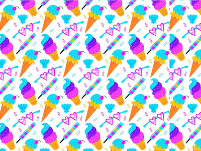 Ice Cream Summertime Vinyl Wrap Pattern~Rwraps Series 914 Digitally Printed Vinyl Wrap~0