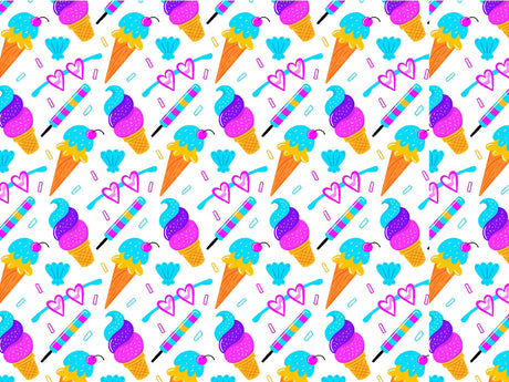 Ice Cream Summertime Vinyl Wrap Pattern~Rwraps Series 914 Digitally Printed Vinyl Wrap~0