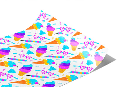 Ice Cream Summertime Vinyl Wraps~Rwraps Series 914 Digitally Printed Vinyl Wrap~0