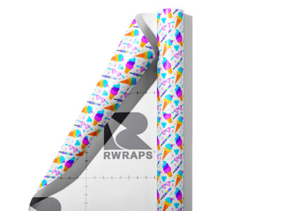 Ice Cream Summertime Wrap Film Sheets~Rwraps Series 914 Ice Cream Summertime Scrolled Sheet~3