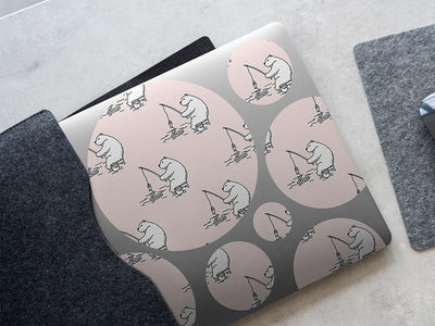 ice fishing animal DIY Laptop Stickers