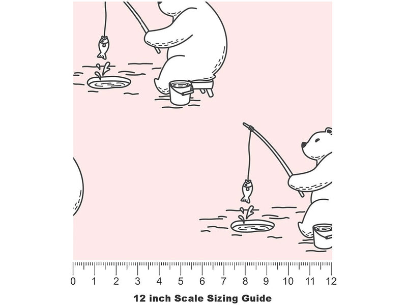 Ice Fishing Animal Vinyl Film Pattern Size 12 inch Scale~Rwraps Ice Fishing Animal Sizing Chart~2