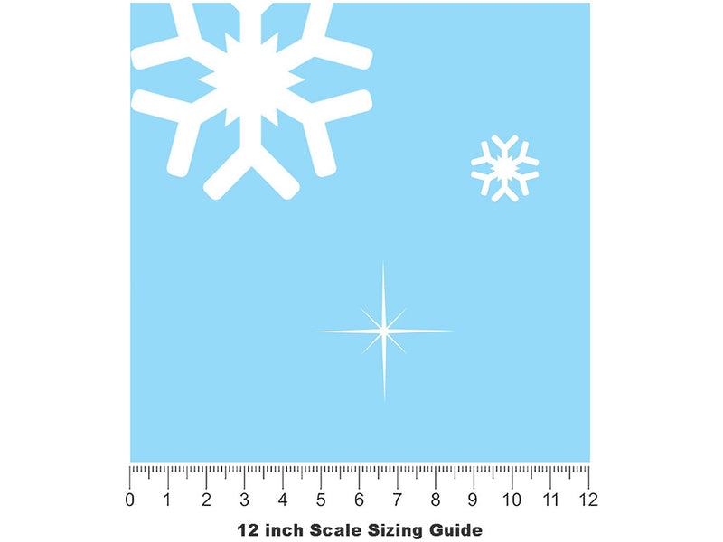 Iced Out Snow Vinyl Film Pattern Size 12 inch Scale~Rwraps Iced Out Snow Sizing Chart~2