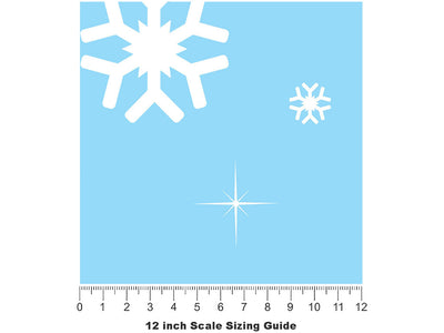 Iced Out Snow Vinyl Film Pattern Size 12 inch Scale~Rwraps Iced Out Snow Sizing Chart~2