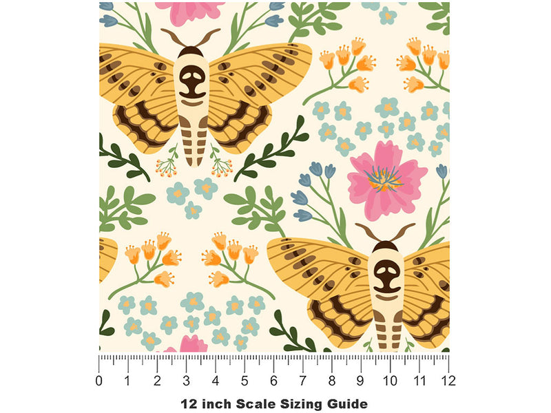 Icy Death Head Bug Vinyl Film Pattern Size 12 inch Scale~Rwraps Icy Death Head Bug Sizing Chart~2