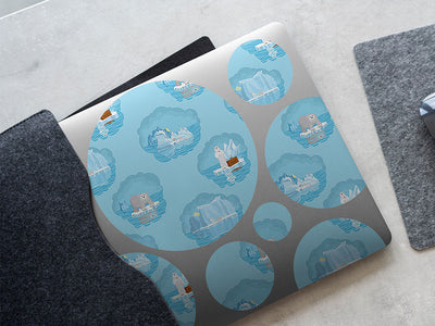 icy reflections animal DIY Laptop Stickers