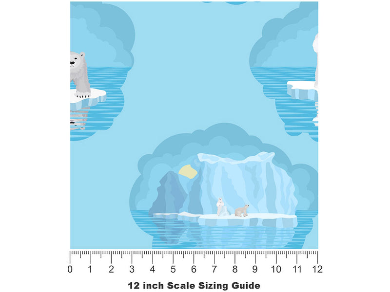 Icy Reflections Animal Vinyl Film Pattern Size 12 inch Scale~Rwraps Icy Reflections Animal Sizing Chart~2