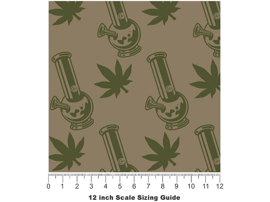 Idle Hands Cannabis Vinyl Film Pattern Size 12 inch Scale~Rwraps Idle Hands Cannabis Sizing Chart~2