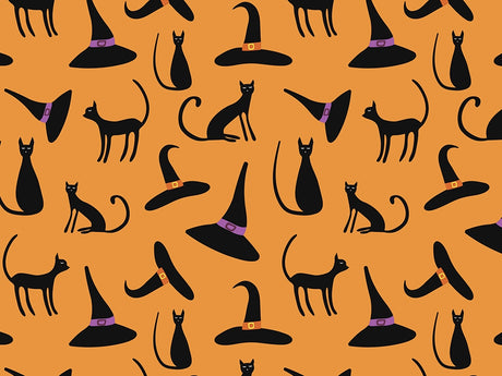 Impatient Familiar Witch Vinyl Wrap Pattern~Rwraps Series 914 Digitally Printed Vinyl Wrap~0