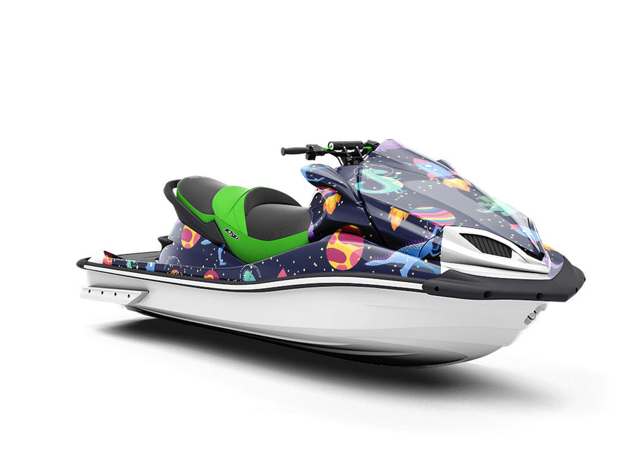 In Space Dinosaur Jet Ski Vinyl Customized Wrap