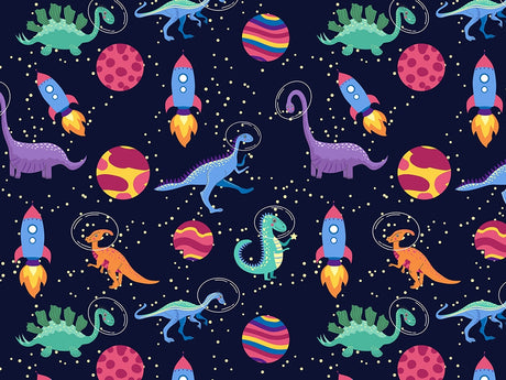 In Space Dinosaur Vinyl Wrap Pattern~Rwraps Series 914 Digitally Printed Vinyl Wrap~0