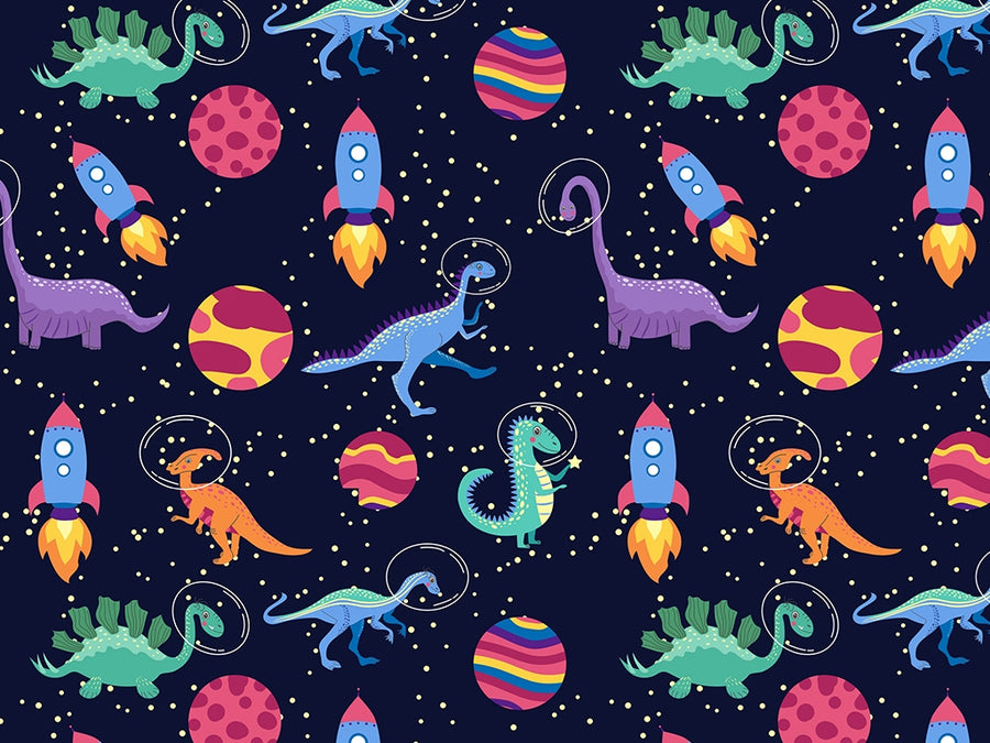 In Space Dinosaur Vinyl Wrap Pattern~Rwraps Series 914 Digitally Printed Vinyl Wrap~0