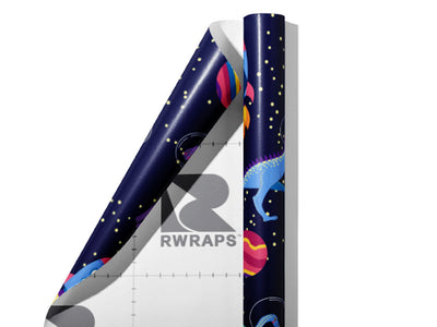 In Space Dinosaur Wrap Film Sheets~Rwraps Series 914 In Space Dinosaur Scrolled Sheet~3