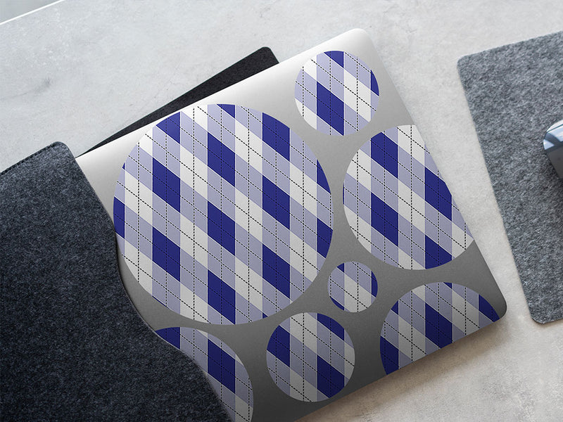 in the navy argyle DIY Laptop Stickers