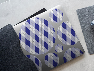 in the navy argyle DIY Laptop Stickers