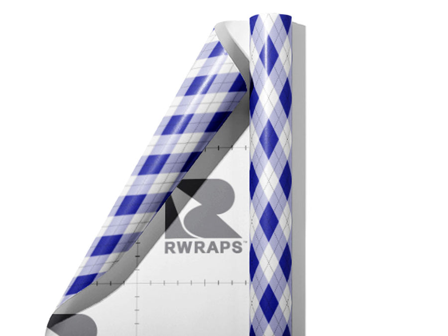 In the Navy Argyle Wrap Film Sheets~Rwraps Series 914 In the Navy Argyle Scrolled Sheet~3