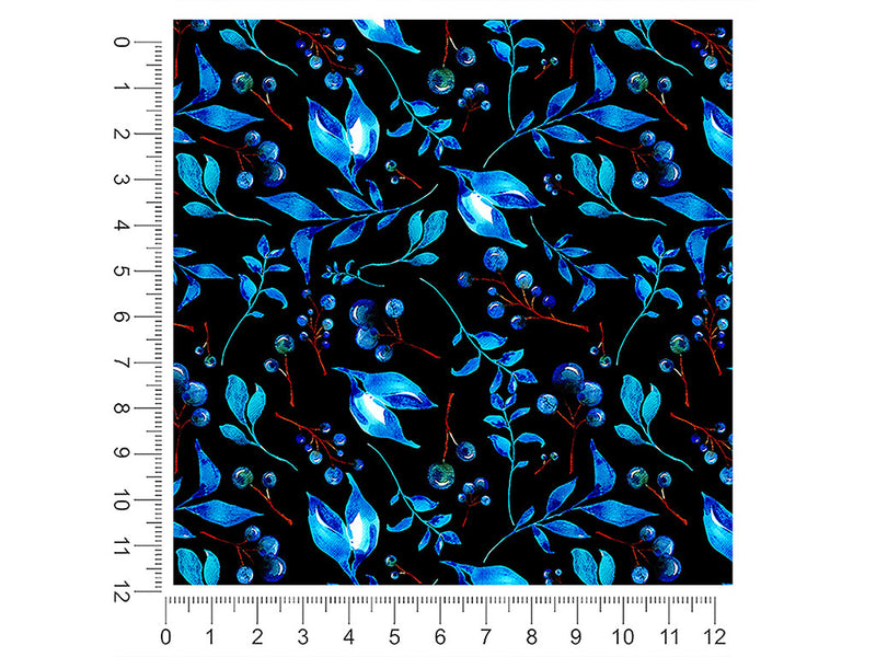 indigo holly floral 1ft x 1ft Craft Sheets