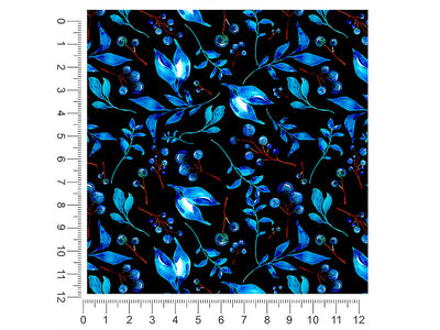 indigo holly floral 1ft x 1ft Craft Sheets