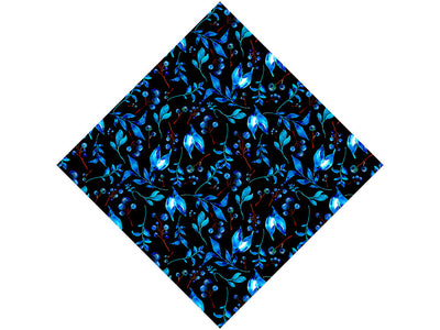 Indigo Holly Floral Vinyl Wrap Pattern