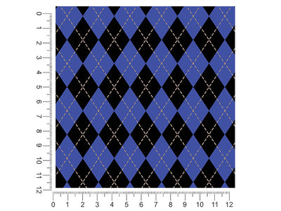 indigo night argyle 1ft x 1ft Craft Sheets