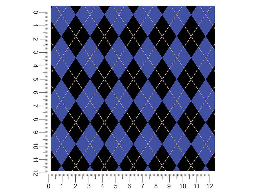 indigo night argyle 1ft x 1ft Craft Sheets
