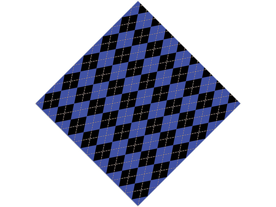 Indigo Night Argyle Vinyl Wrap Pattern
