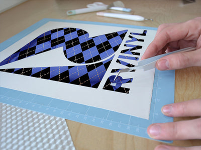indigo night argyle Easy Weed Craft Vinyl
