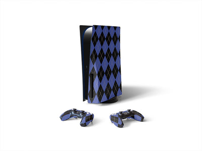 indigo night argyle Sony PS5 DIY Skin