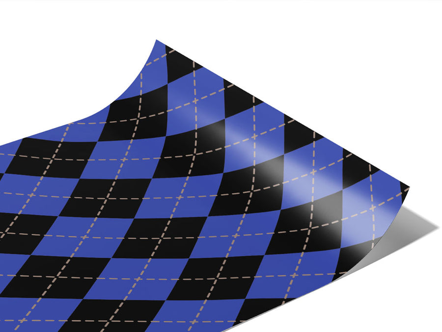 Indigo Night Argyle Vinyl Wraps~Rwraps Series 914 Digitally Printed Vinyl Wrap~0