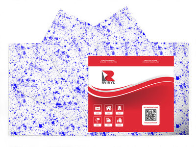 indigo raindrops paint splatter Craft Vinyl Sheet Pack