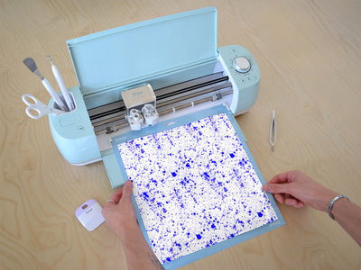 indigo raindrops paint splatter Cricut Compatible Vinyl