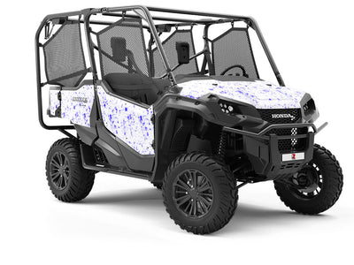 Indigo Raindrops Paint Splatter Utility Vehicle Vinyl Wrap