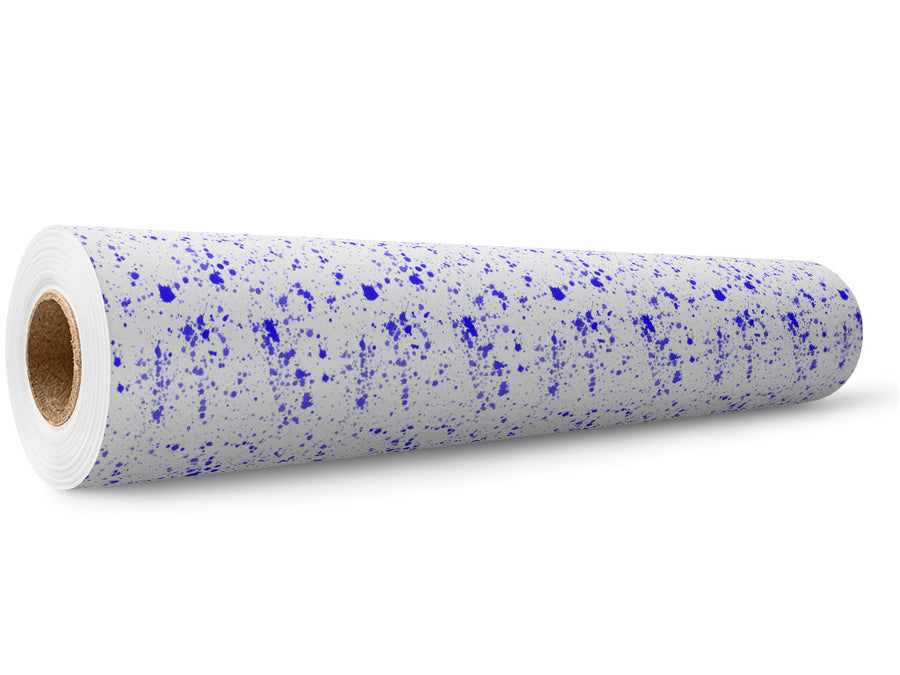 Indigo Raindrops Paint Splatter Wrap Film Wholesale Roll~Rwraps Series 914 Digitally Printed Vinyl Roll~5