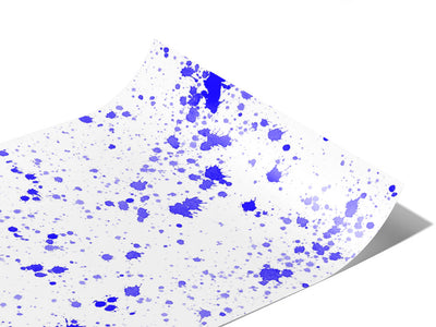 Indigo Raindrops Paint Splatter Vinyl Wraps~Rwraps Series 914 Digitally Printed Vinyl Wrap~0