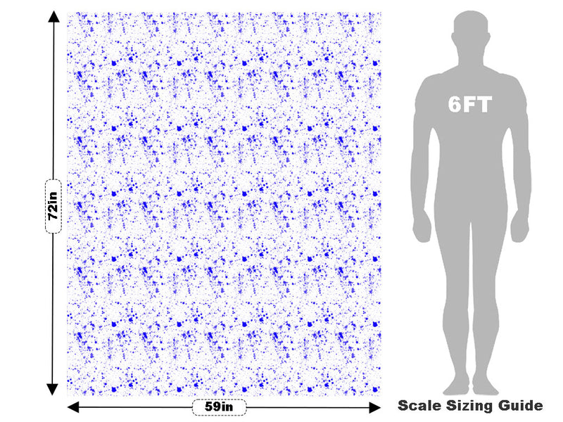 Indigo Raindrops Paint Splatter Vehicle Wrap Scale~Rwraps Series 914 Indigo Raindrops Paint Splatter Measurements~1
