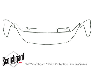 ex35 3M Clear Bra Hood Precut PPF Diagram
