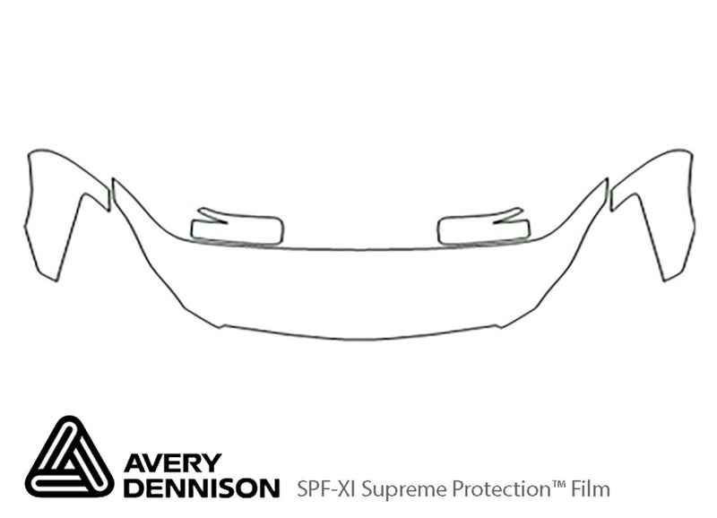 ex35 Avery Dennison Clear Bra Hood Precut PPF Diagram