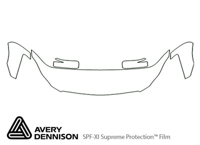 ex35 Avery Dennison Clear Bra Hood Precut PPF Diagram