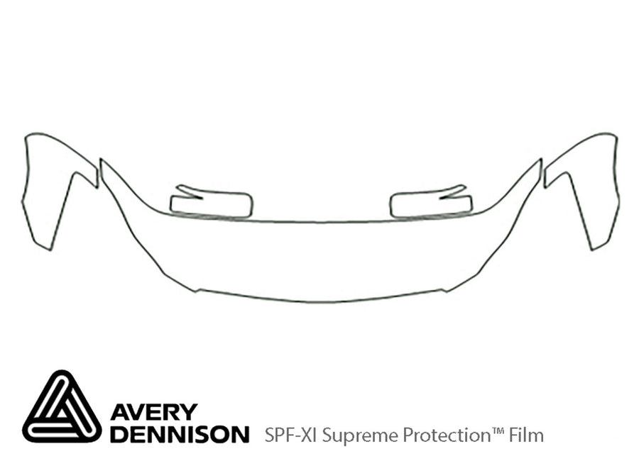 ex35 Avery Dennison Clear Bra Hood Precut PPF Diagram