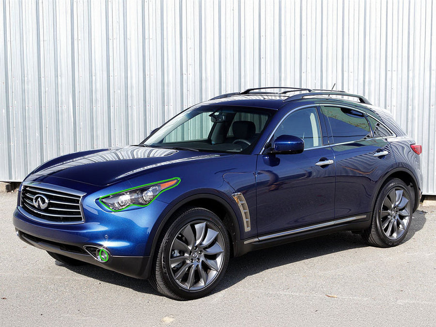 infiniti fx 2009-2013 Headlight Protection Installation Location