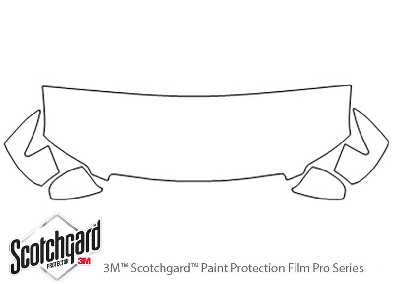 fx35 3M Clear Bra Hood Precut PPF Diagram