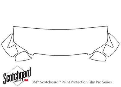 fx35 3M Clear Bra Hood Precut PPF Diagram