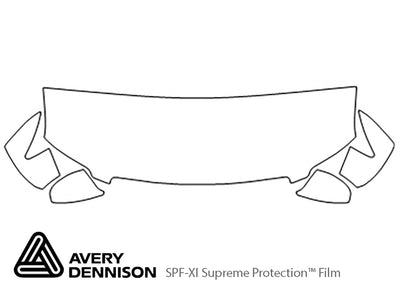fx35 Avery Dennison Clear Bra Hood Precut PPF Diagram